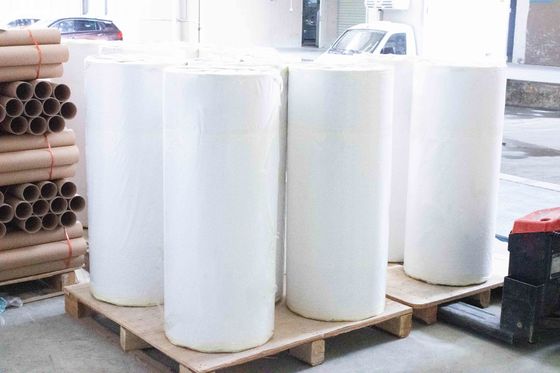 সাধারণ আঠালো আবৃত কাগজ রোল লেবেল 80g পৃষ্ঠের বেধ